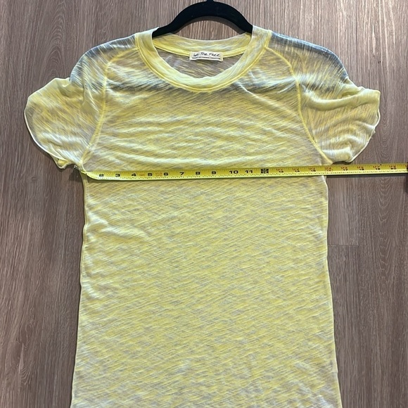 We The Free Women’s T-Shirt Small Yellow Acid Wash Lightweight Cotton Sheer - Picture 8 of 11